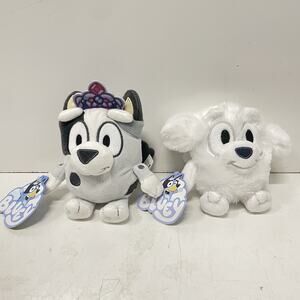 Bluey Friends PRINCESS MUFFIN & LILA 7” Plush Moose Plush Toys Disney NEW